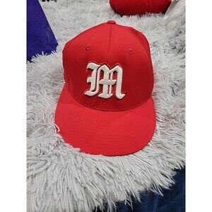 Miami Hurricaines? Old English "M" Red/White Baseball Hat PTS 30 L/XL Richardson
